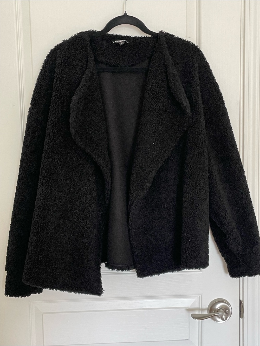 Express Women's Black Teddy Sherpa Jacket